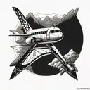 peru, plane trip tattoo design idea