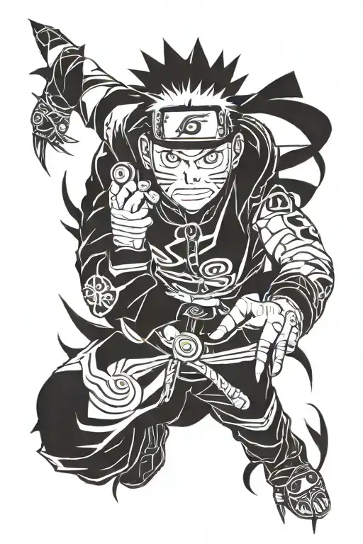naruto pain eyes tattoo design idea