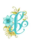 2 lower case cursive j's overlapping offset with a fine-line floral design tattoo design idea