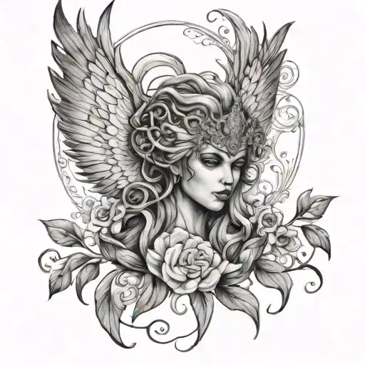 malenia from elden ring tattoo design idea