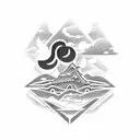 A tattoo design featuring a mix of traditional Puerto Rican and Korean/Japanese elements, reflecting your favorite places tattoo design idea