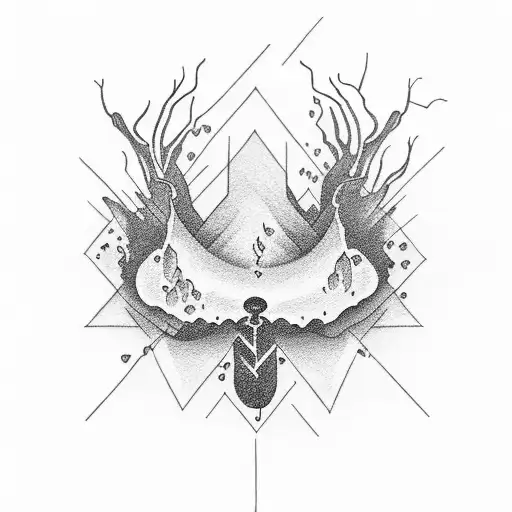 thunderstorm tattoo design idea