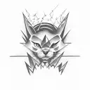 thunderstorm tattoo design idea