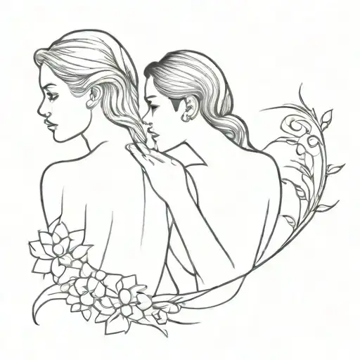 Lesbian tattoo design idea