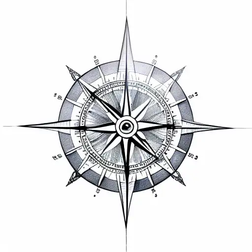 cross dove clock compass heaven tattoo design idea