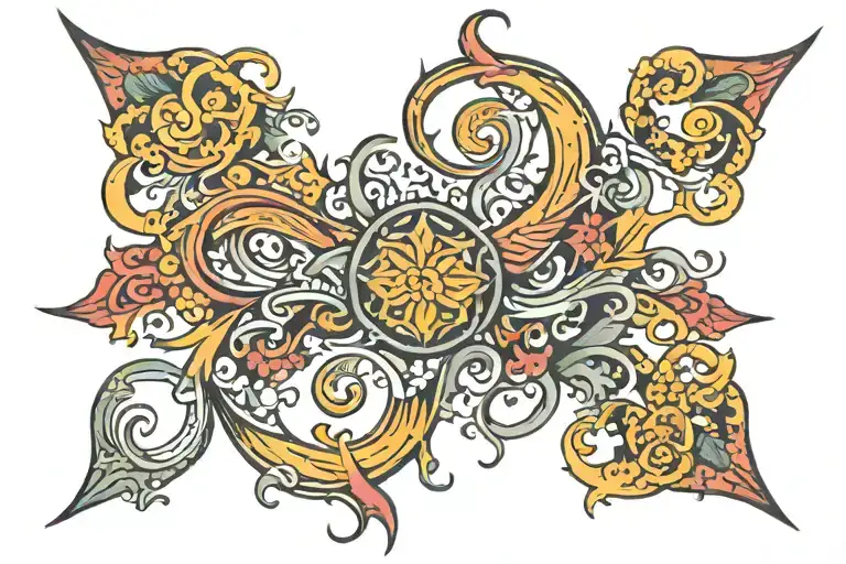 "russo" in Sublime style text on back tattoo tattoo design idea