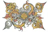 "russo" in Sublime style text on back tattoo tattoo design idea