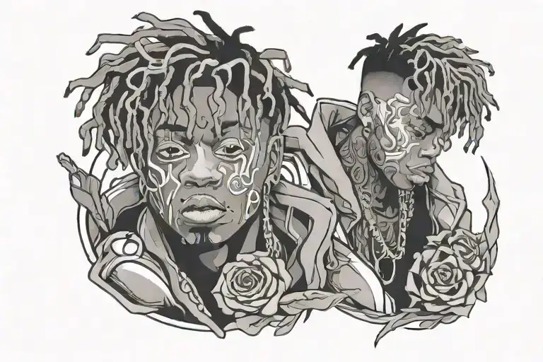 juice wrld tattoo design idea