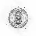 Create a tattoo design inspired by the vastness of the cosmos and the beauty of celestial bodies.  tattoo design idea