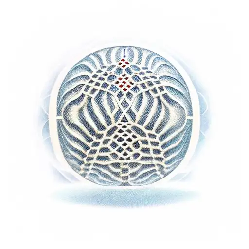 Basketball spinning on a finger with an intricate geometric pattern tattoo design idea