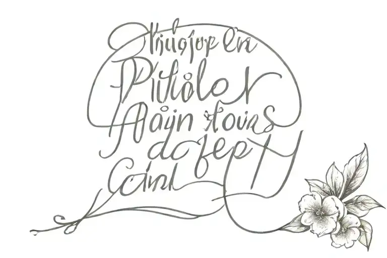 Philippians 4: 13 bible tattoo design idea