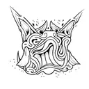 a dog's mouth tattoo design idea
