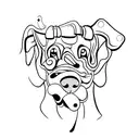 a dog's mouth tattoo design idea