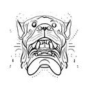 a dog's mouth tattoo design idea