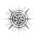 arrow compass bithdaydates  tattoo design idea