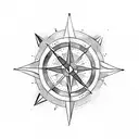 arrow compass  tattoo design idea
