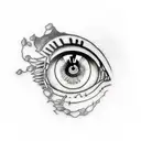 Tattoo, sketch, eye, brush, sharingan, Uchiha Sasuke, real tattoo design idea
