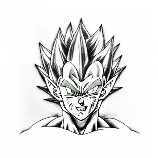 Vegeta y su hija tattoo design idea