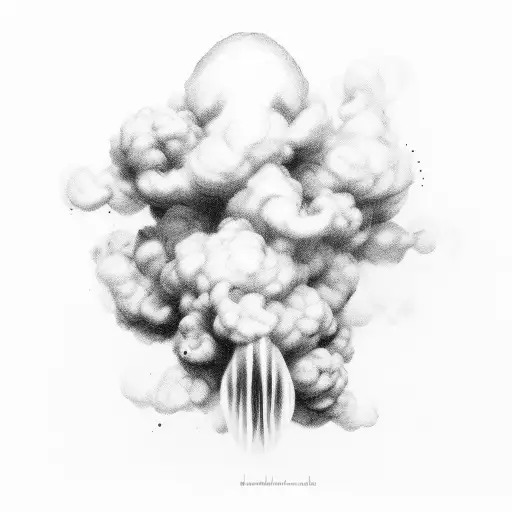 smoke transforming into universe tattoo design idea