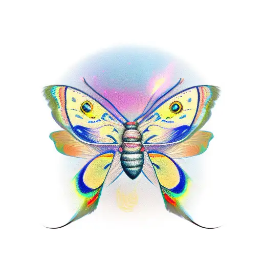 Moth tattoo design idea