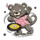 care bear spinning vinyl records tattoo design idea