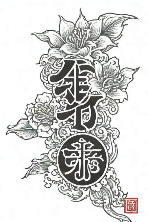 sundrop flower and 2006 number  tattoo design idea