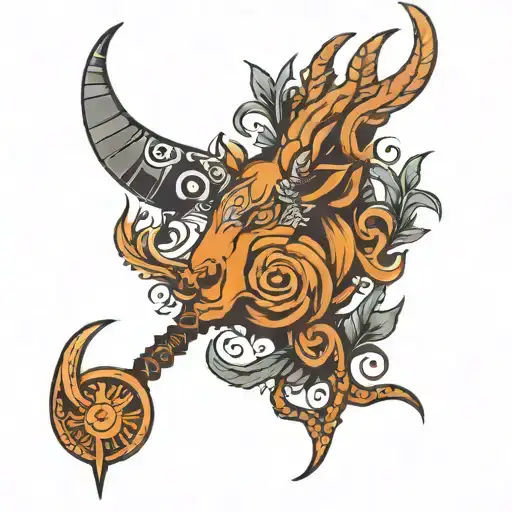 un tatuaje para alguien de signo Tauro, serio, fiel, noble, fuerte, familiar, amoroso, celoso, Justo, inteligente, venga tattoo design idea
