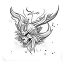 lucifer falling  tattoo design idea