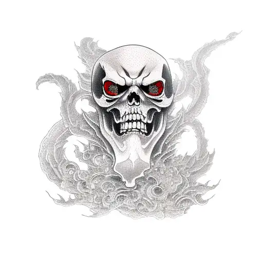 Grim Reaper and fénix tattoo design idea