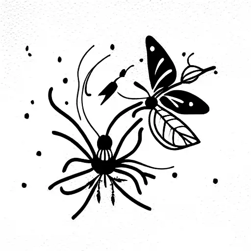 blackberries, honeysuckle, fireflies tattoo design idea