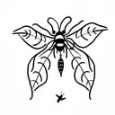 blackberries, honeysuckle, fireflies tattoo design idea