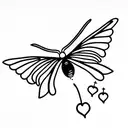 blackberries, honeysuckle, fireflies tattoo design idea