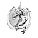 tiny dragons tattoo design idea