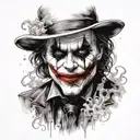 joker smoke tattoo design idea