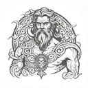 zeus tattoo design idea