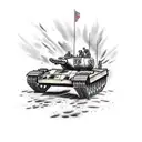 army tank tattoo design idea