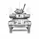army tank tattoo design idea