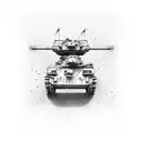 army tank tattoo design idea