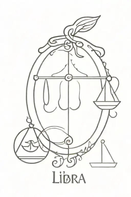 libra zodiac  with 2003 number tattoo design idea