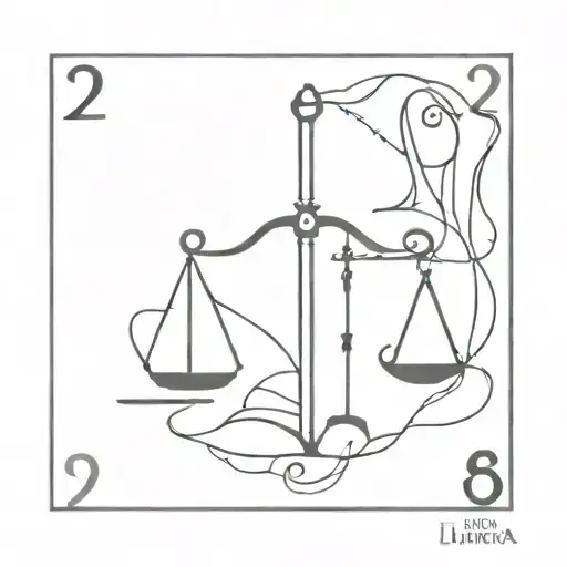 libra sign with 2003 number tattoo design idea