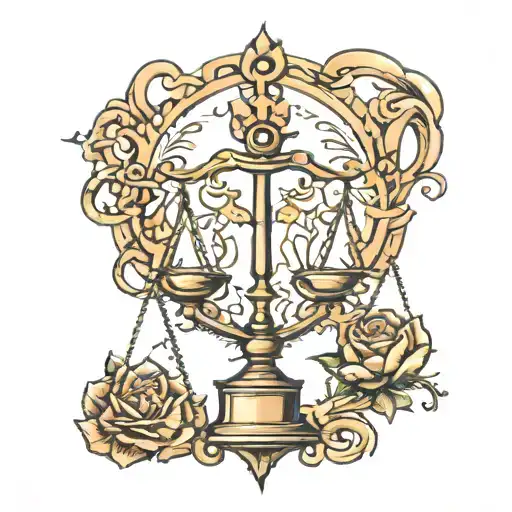 libra sign with 2003 number tattoo design idea