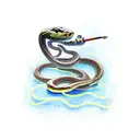 snake with smoke tattoo design idea