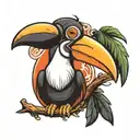 toucan with a pint of Guinness on its beak tattoo design idea