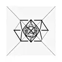 cyber geometrico tattoo design idea