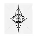 cyber geometrico tattoo design idea