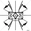 cyber geometrico tattoo design idea