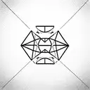 cyber geometrico tattoo design idea