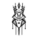 cyber tribal tattoo design idea
