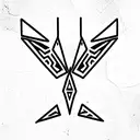 cyber tribal tattoo design idea