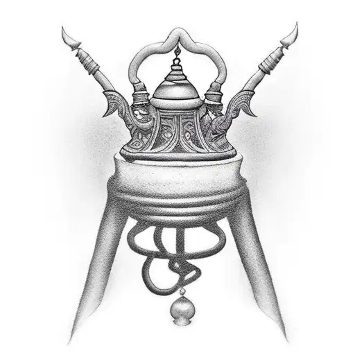 genie's lamp tattoo design idea